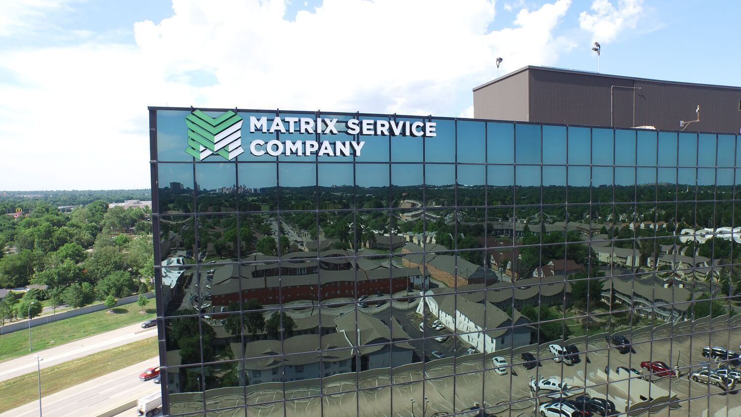 Outdoor shot of the Matrix Service Company Building
