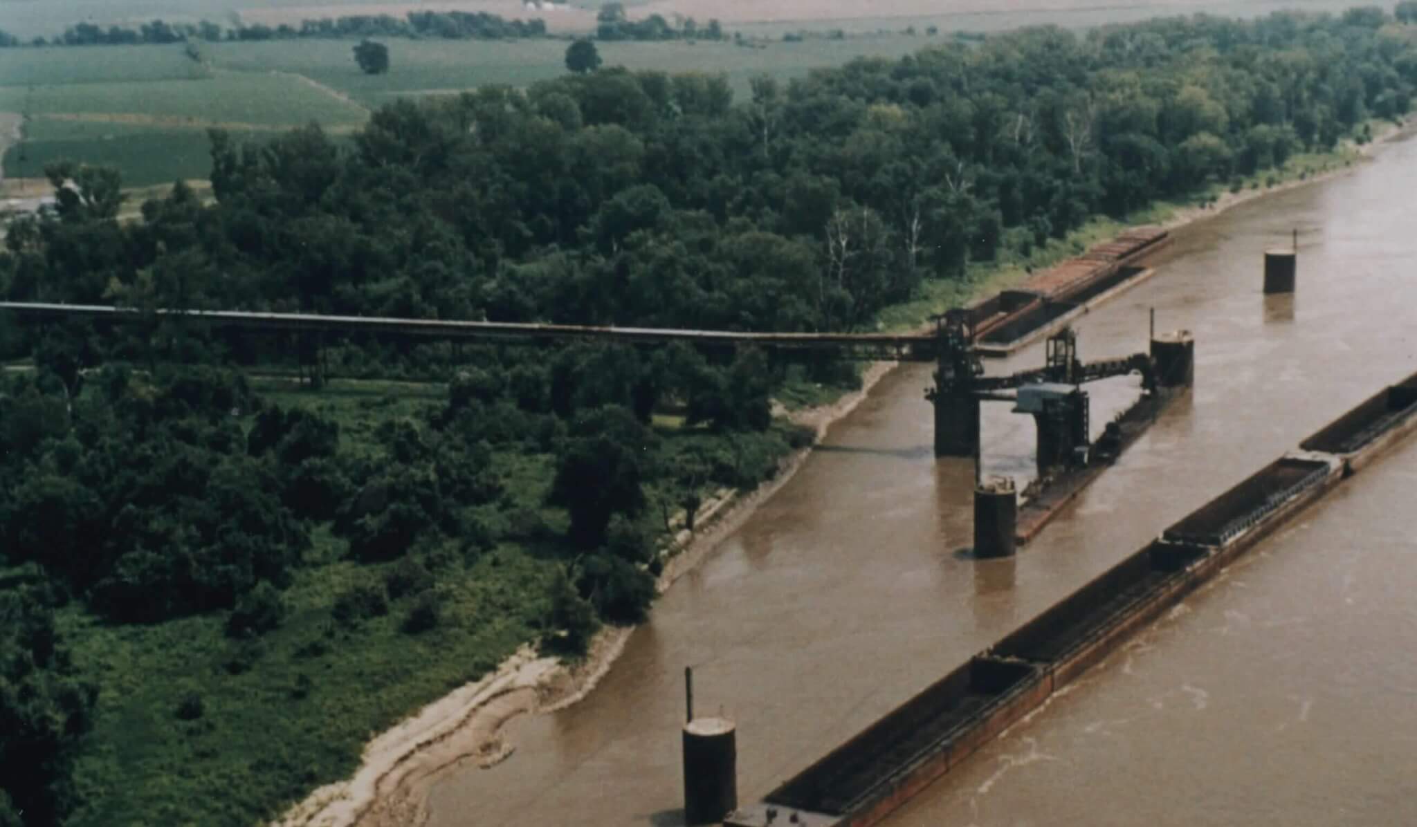 retro photo of coal manufacturing Kinder Morgan Cora Terminal